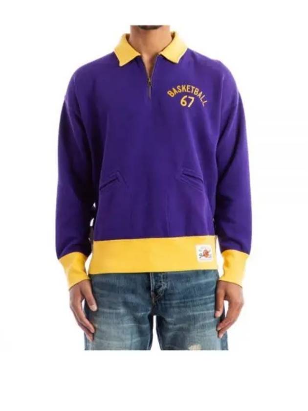 Vintage Fit Fleece Collar Sweatshirt Purple - POLO RALPH LAUREN - BALAAN 2