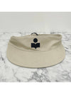 Embroidered Logo Visor Cap Ivory - ISABEL MARANT - BALAAN 4