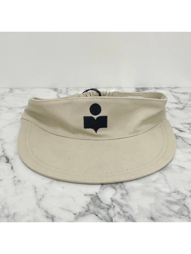 Embroidered Logo Visor Cap Ivory - ISABEL MARANT - BALAAN 4