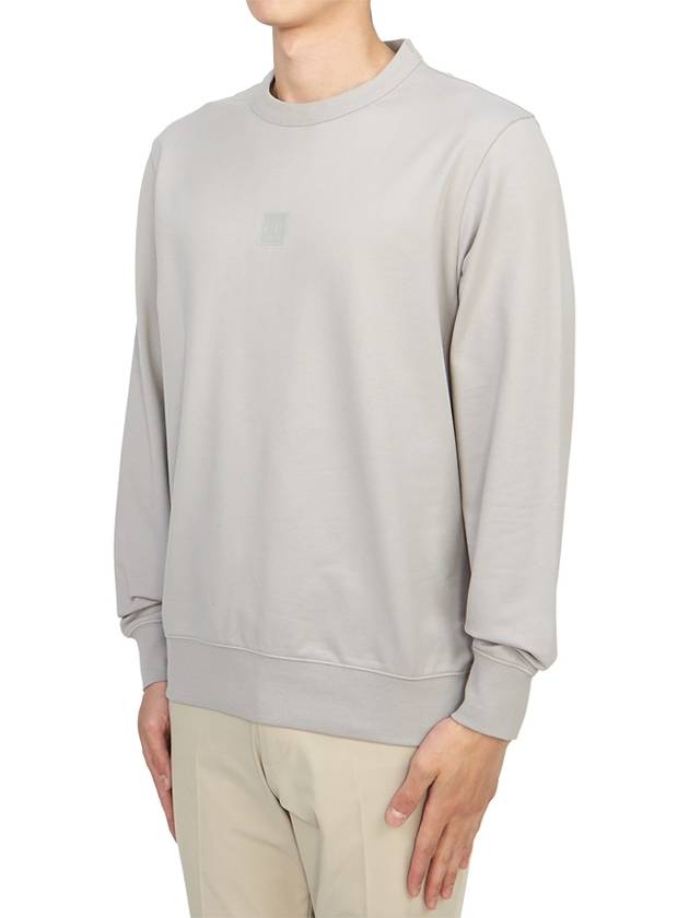 Metropolis Series Stretch Fleece Logo Sweatshirt Grey - CP COMPANY - BALAAN 3