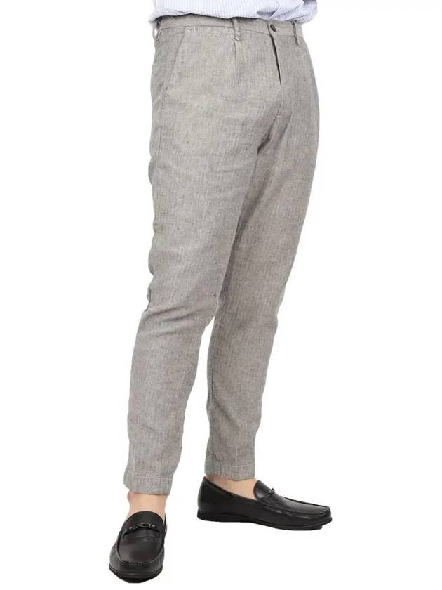 IKALOOK ANTONYMORATO Italy Herringbone Linen Pants - IKALOOOK - BALAAN 3