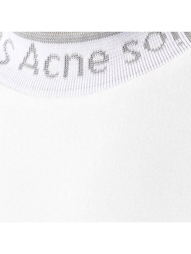 Studios Neck Logo Short Sleeve T-Shirt White - ACNE STUDIOS - BALAAN 5