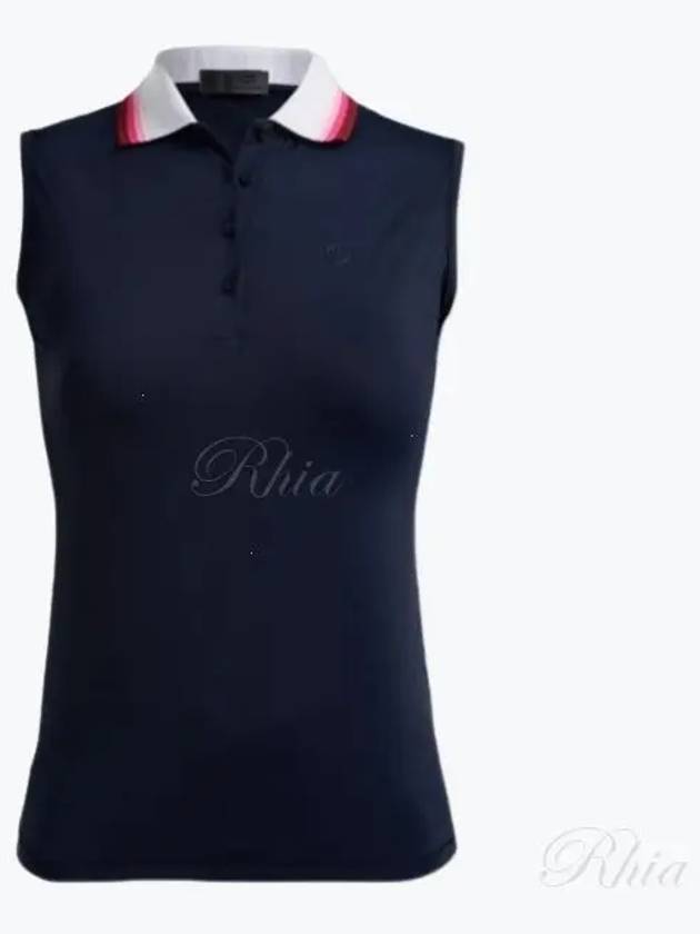 Women's Pleated Collar Silky Sleeveless Polo - G/FORE - BALAAN 2