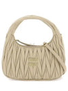 Wander Materasse Nappa Leather Mini Hobo Tote Bag Beige - MIU MIU - BALAAN 2