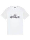 Institutional Two Print Short Sleeve T-Shirt White - STONE ISLAND - BALAAN 2