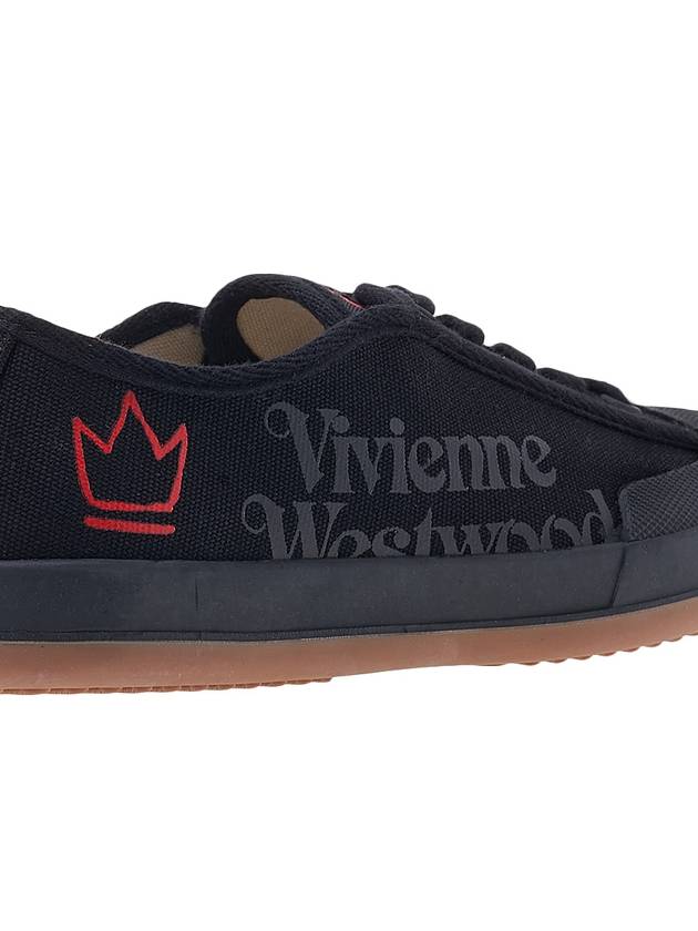 Animal Gym Canvas Low Top Sneakers Black - VIVIENNE WESTWOOD - BALAAN 11