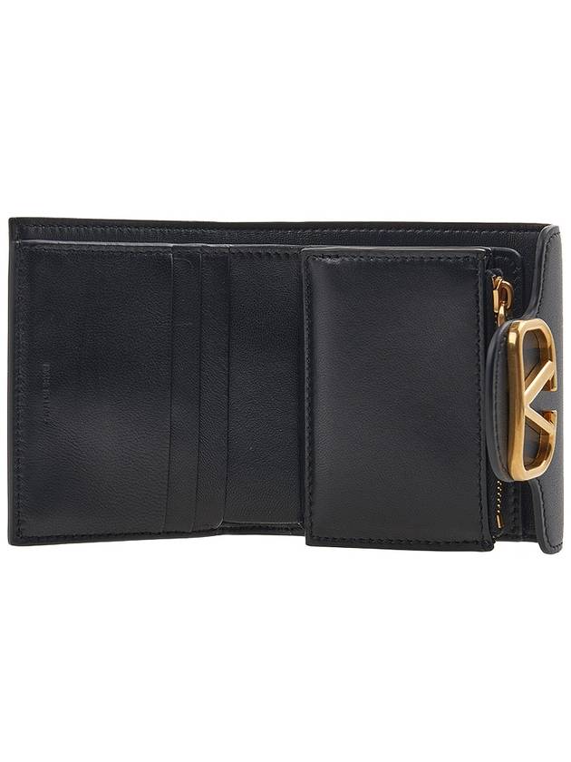 V Logo Half Wallet Black - VALENTINO - BALAAN 11