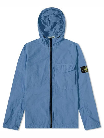 Men's Wappen Patch Naslan Pocket Hooded Jacket Light Blue - STONE ISLAND - BALAAN 2