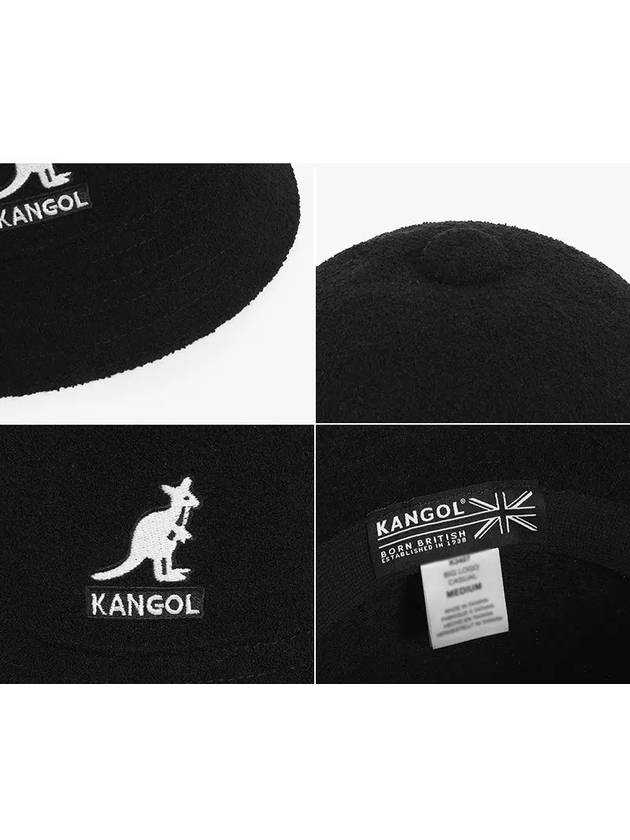 K3407 BLACK Bermuda casual big logo bucket hat - KANGOL - BALAAN 4