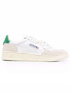 Men's Medalist Leather Low Top Sneakers Green Tab - AUTRY - BALAAN 2