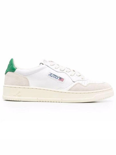 Men's Medalist Leather Low Top Sneakers Green Tab - AUTRY - BALAAN 2