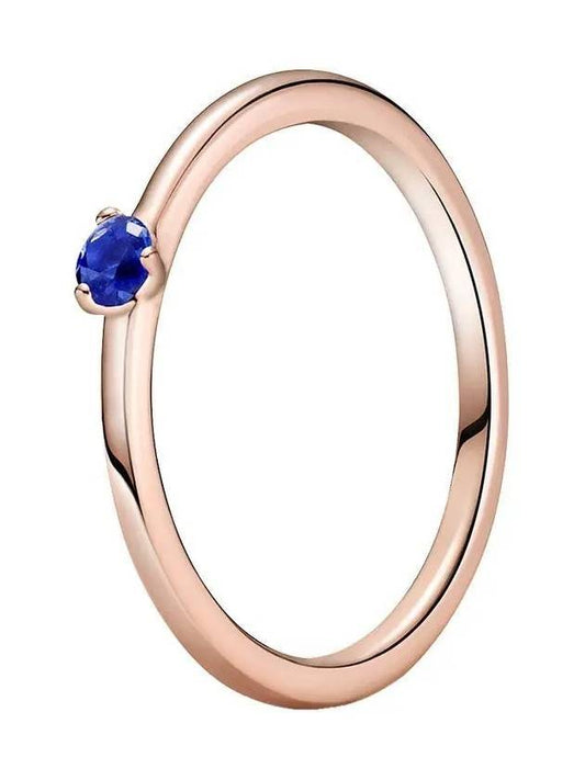 Rose Stella Solitaire Ring Blue - PANDORA - BALAAN 1