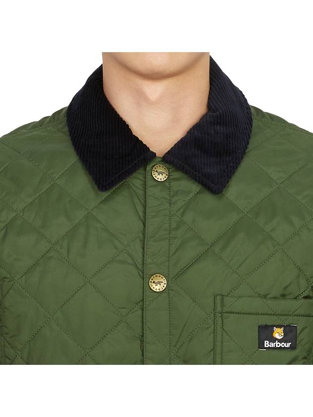 Kenning Quilting  Logo Patch Jacket Green - BARBOUR - BALAAN 11