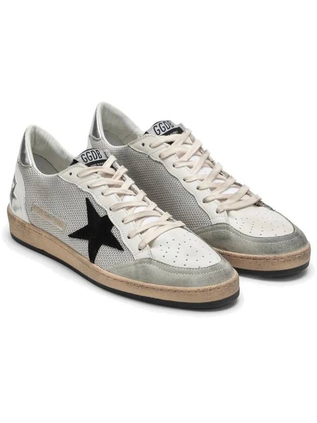 Ball Star Suede Star Laminate Low Top Sneakers Grey - GOLDEN GOOSE - BALAAN 4