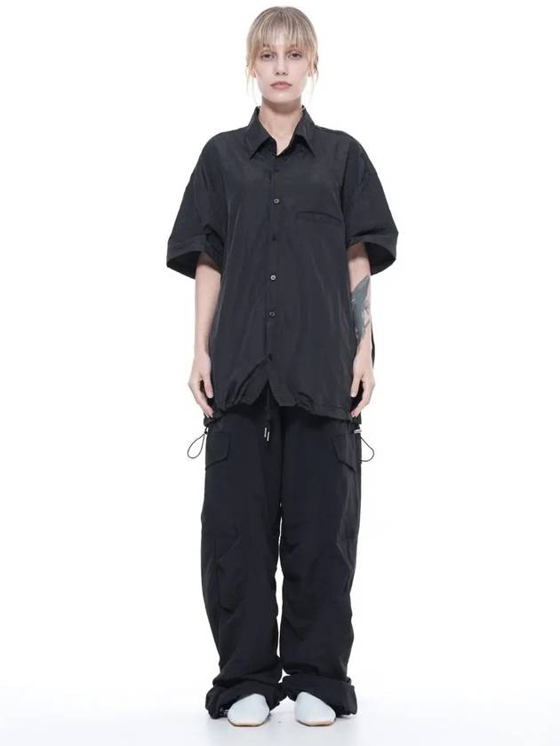 Men s SSHS BK Seersucker String Half Shirt Black - CHANCE'S NOI - BALAAN 3