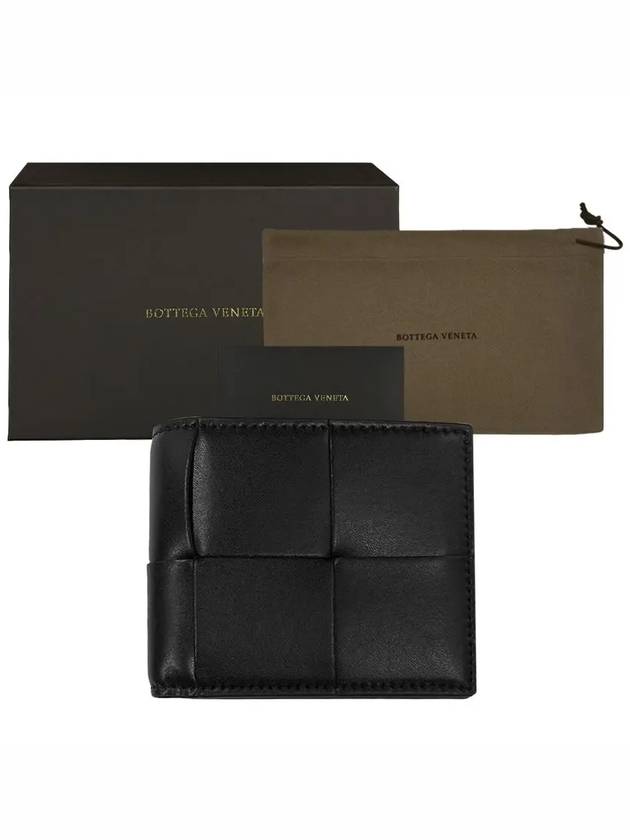 Men's Intrecciato Half Wallet Black - BOTTEGA VENETA - BALAAN 10