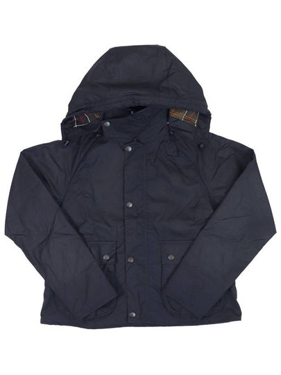 Speydale Wax Zip Up Hoodie Navy - BARBOUR - BALAAN 2