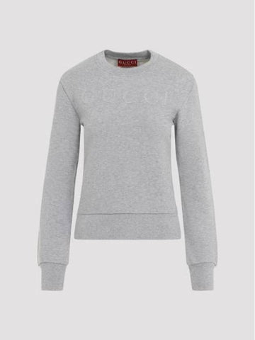 Cotton Sweatshirt Grey - GUCCI - BALAAN 1