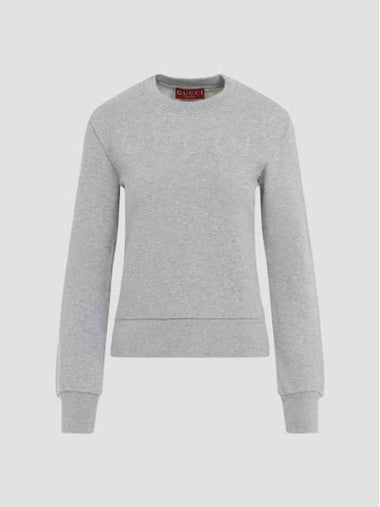 Cotton Sweatshirt Grey - GUCCI - BALAAN 1