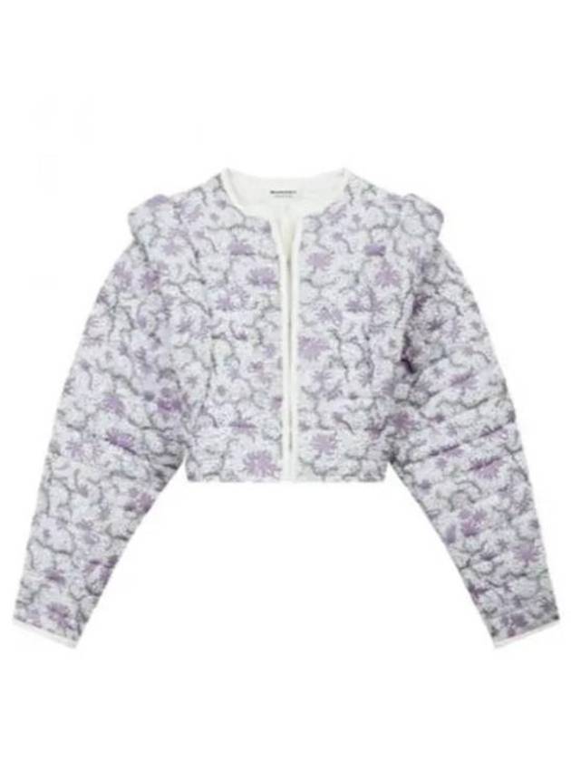 Drew Short Quilted Printed Cotton Jacket Ecru Lilac - ISABEL MARANT - BALAAN 2