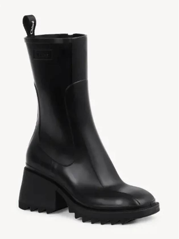 Betty Chunky Sole Rain Boots Black - CHLOE - BALAAN 4