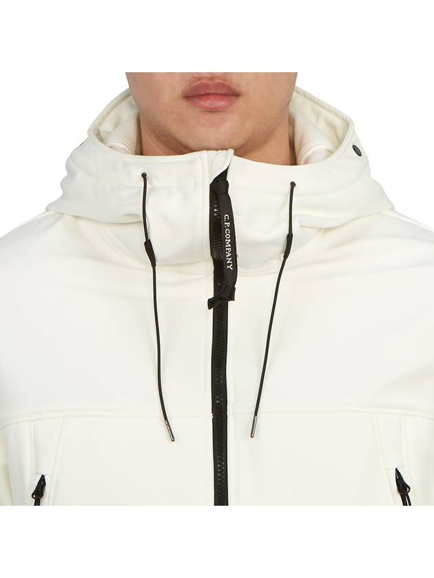 Men's Shell R Drawstring Goggle Hooded Jacket White - CP COMPANY - BALAAN 8