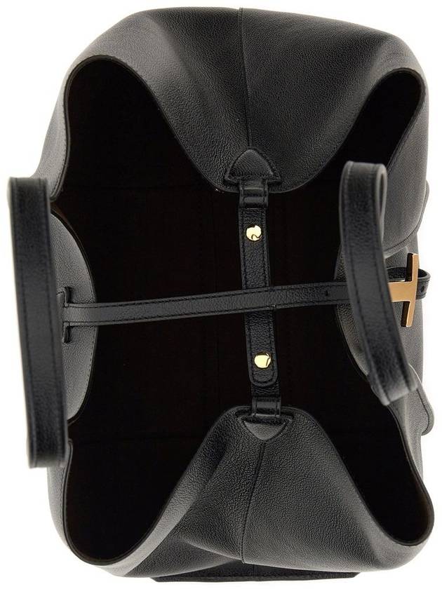 T Timeless Leather Medium Shopping Tote Bag Black - TOD'S - BALAAN 11