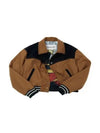 Margot Western Varsity Bomber Jacket Brown - ANDERSSON BELL - BALAAN 1