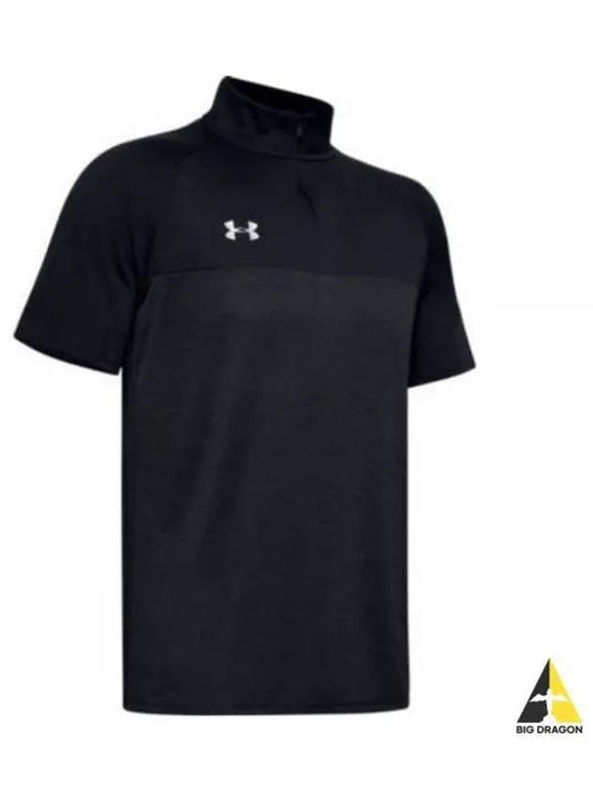 Men's Locker High Neck Short Sleeve T Shirt Black - UNDER ARMOUR - BALAAN 2