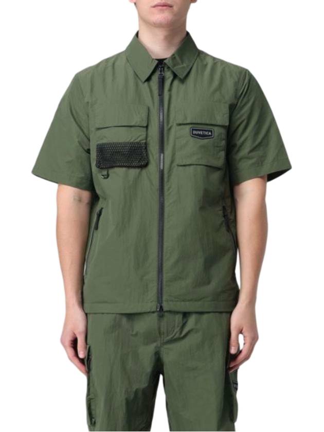 Crico Short Sleeve Windbreaker Khaki - DUVETICA - BALAAN 1