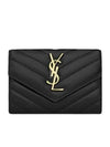 Cassandre Matelasse Small Lambskin Card Wallet Black - SAINT LAURENT - BALAAN 2