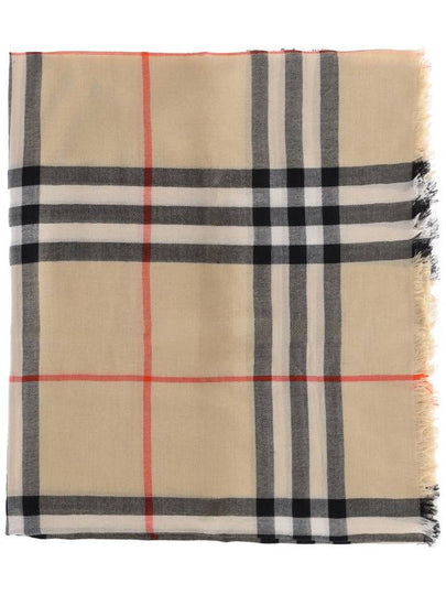 Vintage Check Wool Scarf Beige - BURBERRY - BALAAN 2