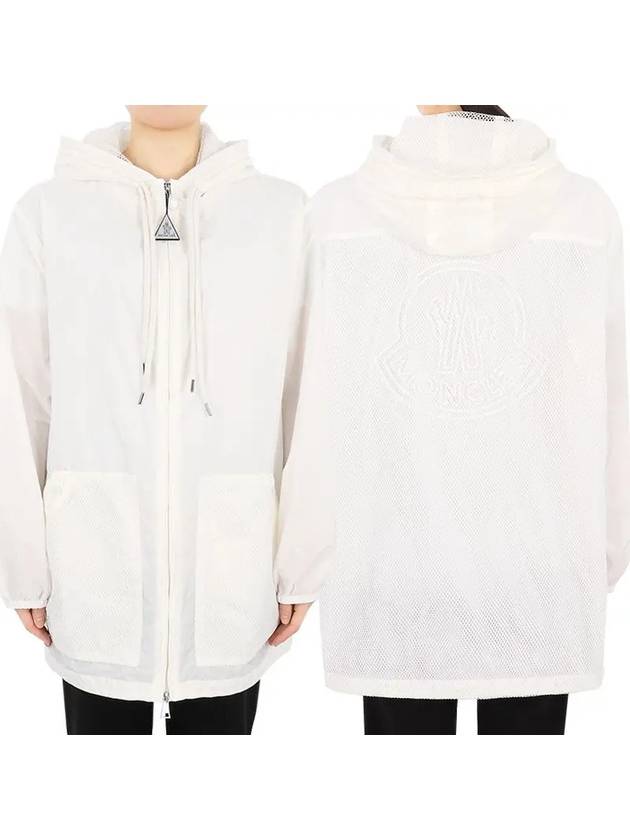 Women s IOLE Hooded Long Jacket White 1A00101 5968E 032 - MONCLER - BALAAN 2