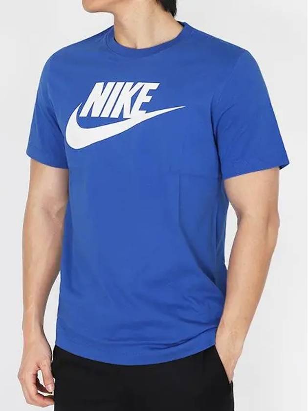 Futura Icon Short Sleeve T-Shirt Blue - NIKE - BALAAN 2