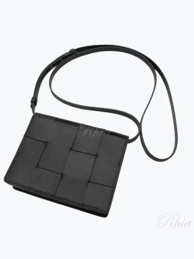 Intrecciato Small Cassette Cross Bag Black - BOTTEGA VENETA - BALAAN 2