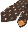 100 silk brown feather pattern tie - GUCCI - BALAAN 4