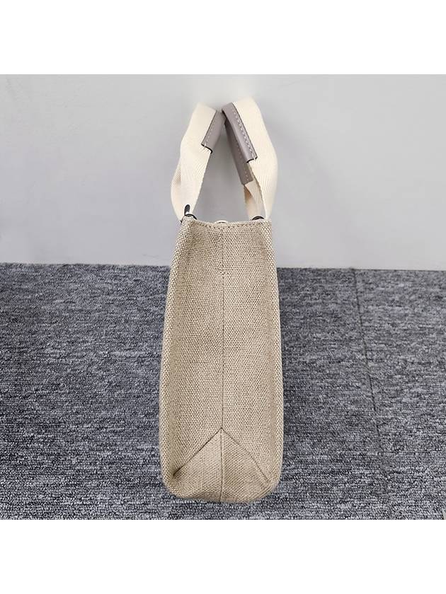 Woody Small Canvas Tote Bag Musk Grey - CHLOE - BALAAN 6