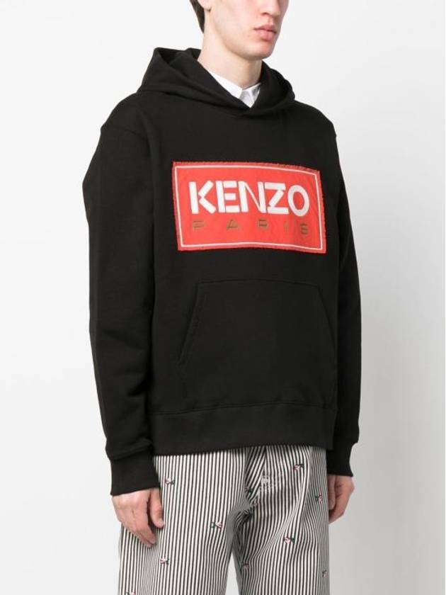 Paris Classic Popover Cotton Hoodie Black - KENZO - BALAAN 6