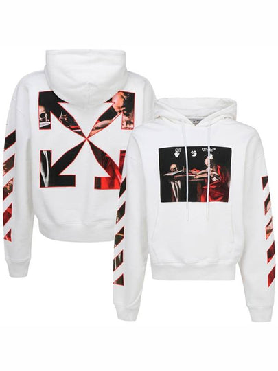 Men's Caravaggio Arrow Brushed Hoodie White - OFF WHITE - BALAAN 2