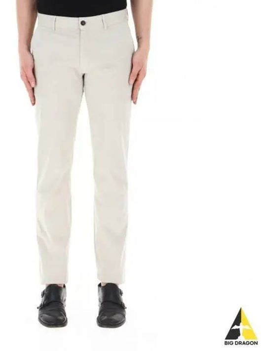 Slim Fit Stretch Cotton Satin Chino Straight Pants Light Beige - HUGO BOSS - BALAAN 2