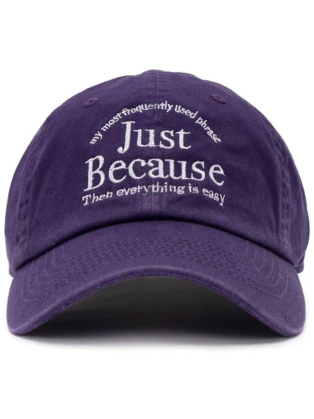 JUST BECAUSE WASHED BALL CAP DPUR - POLYGRAM - BALAAN 4