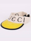 Logo lettering yellow XL sun cap 576251 - GUCCI - BALAAN 2