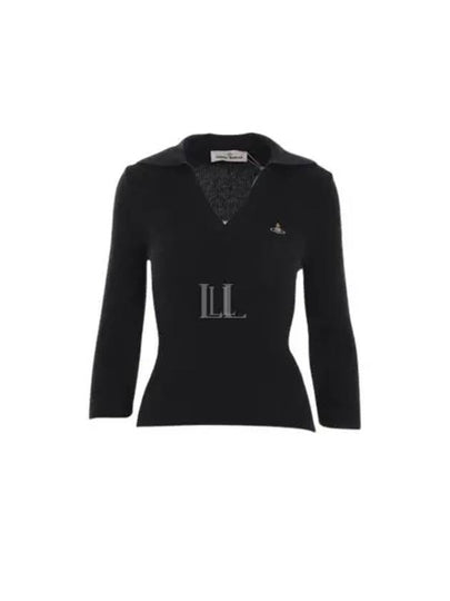 ORB Polo Cashmere Knit Top Black - VIVIENNE WESTWOOD - BALAAN 2