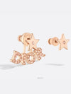 Revolution Star Detail Metal Earrings Rose Gold - DIOR - BALAAN 3