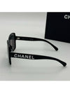 Lettering Square Sunglasses Black A71305 - CHANEL - BALAAN 6