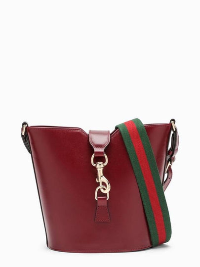 Mini Leather Bucket Shoulder Bag Red - GUCCI - BALAAN 2