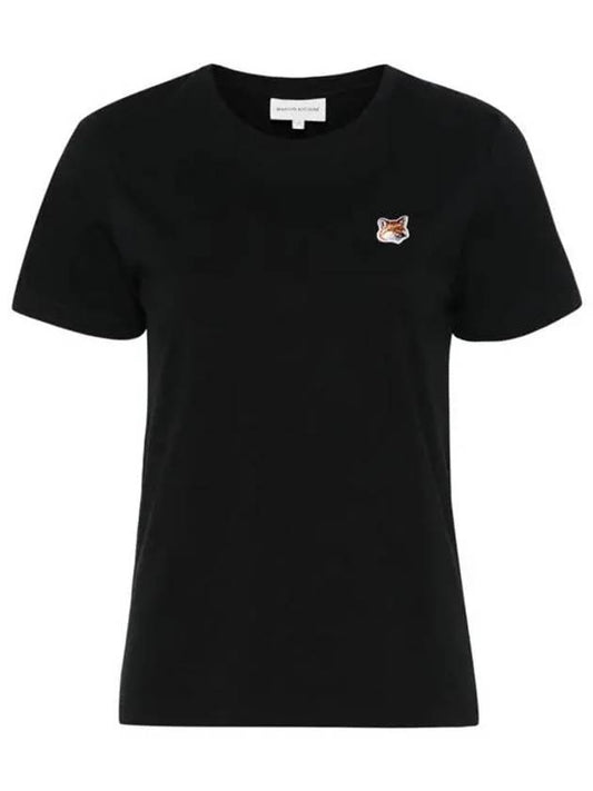 Fox Head Patch Regular Short Sleeve T-Shirt Black - MAISON KITSUNE - BALAAN 2