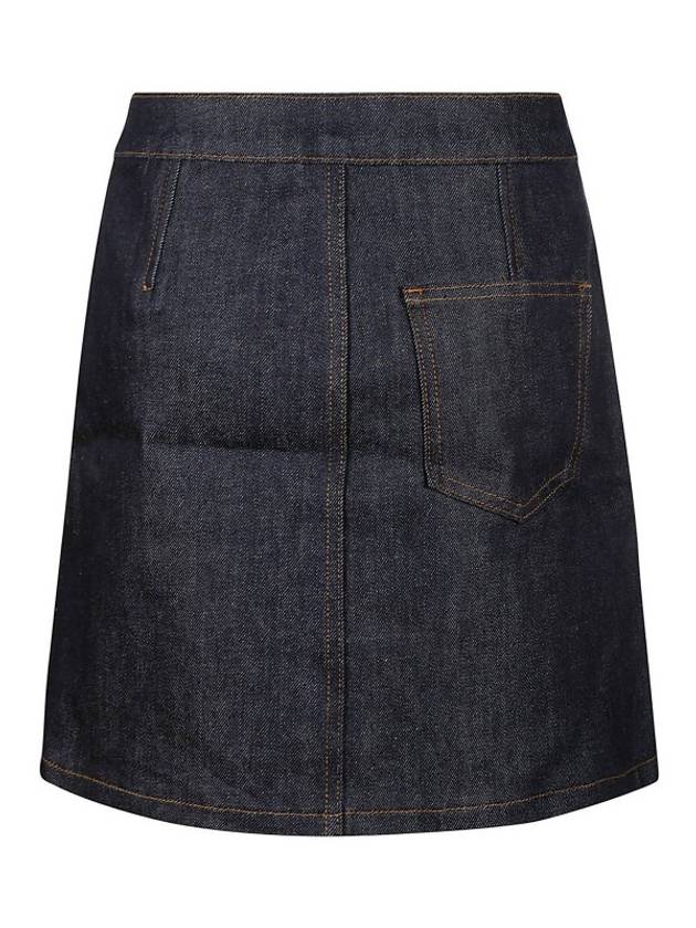 Paula Denim Mini A-Line Skirt Navy - A.P.C. - BALAAN 3