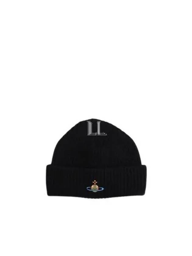 ORB Logo Sporty Beanie Black - VIVIENNE WESTWOOD - BALAAN 2