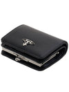 Re-Vegan Silver Logo Half Wallet Black - VIVIENNE WESTWOOD - BALAAN 5